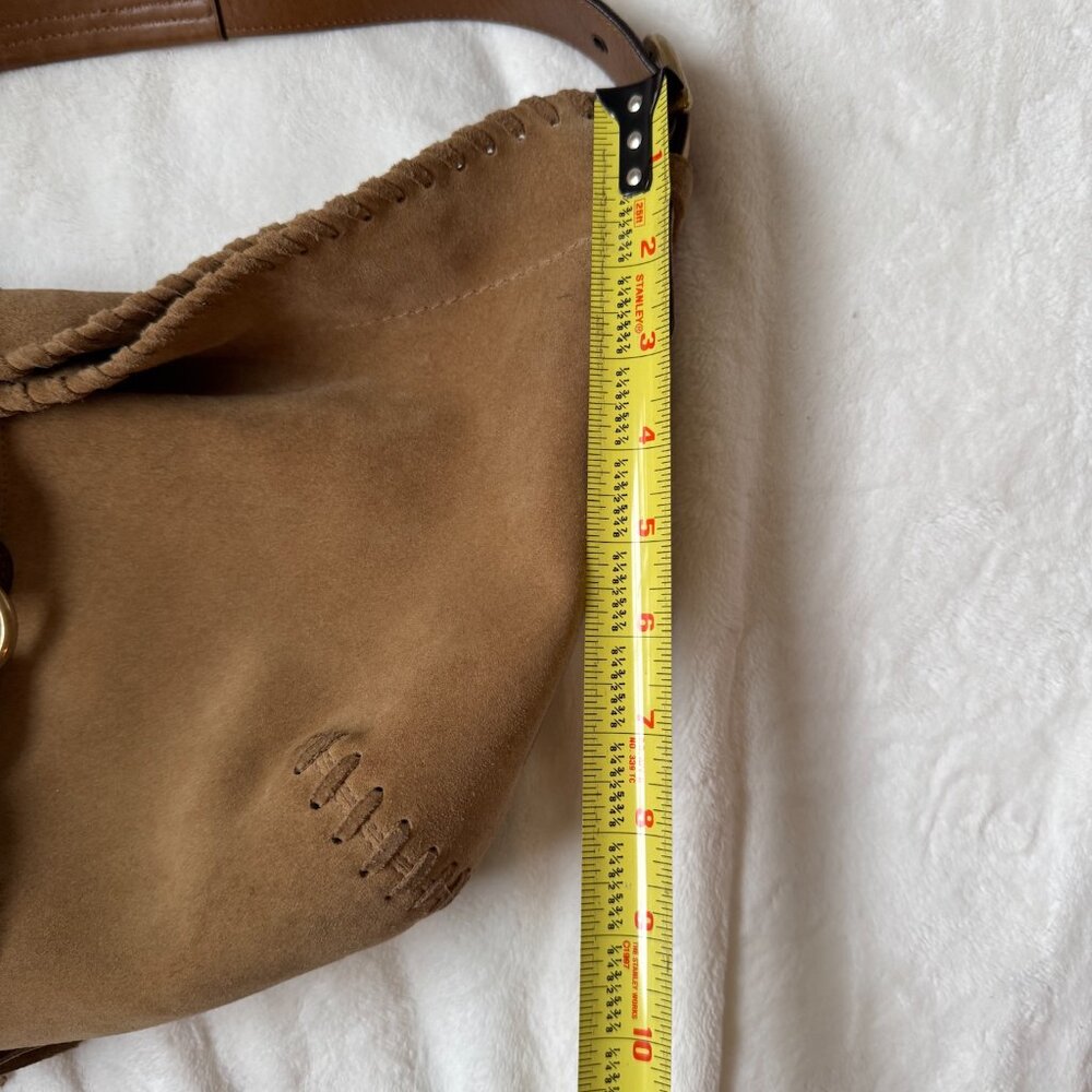 Coach Vintage Suede Brown Hobo Bag Rare Y2K Like New! - Picture 16 of 16